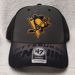47 Brand Pittsburgh Penguins Velcroback Hat - New